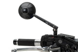Puig Retro Black / Silver Handlebar Mirrors - Motorcycle Performance Store