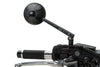 Puig Retro Black / Silver Handlebar Mirrors