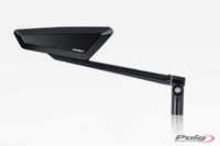 Puig Hypernaked Black / Silver Handlebar Mirrors - Motorcycle Performance Store