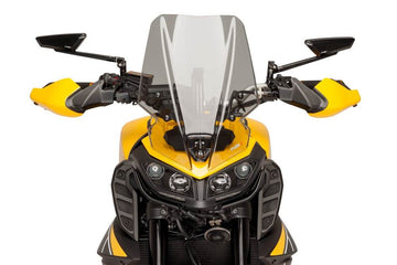 Puig Hypernaked Black / Silver Handlebar Mirrors - Motorcycle Performance Store