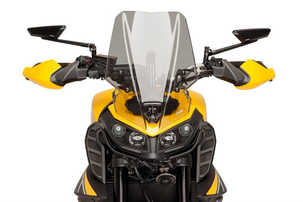 Puig Hypernaked Black / Silver Handlebar Mirrors - Motorcycle Performance Store