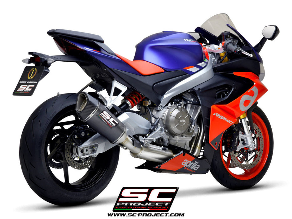 SC Project SC1-R Carbon Exhaust System APRILIA RS660 2020-24 - Motorcycle Performance Store 