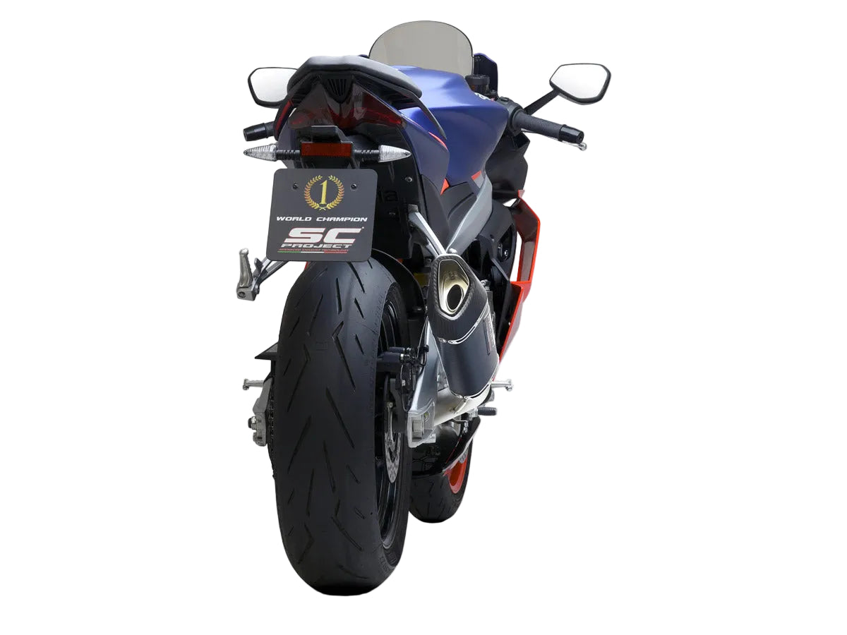 SC Project SC1-R carbon race exhaust system fitted to Aprilia RS660 2020–2024_4