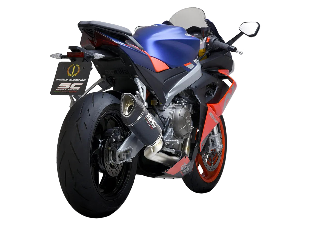 SC Project SC1-R carbon race exhaust system fitted to Aprilia RS660 2020–2024_3