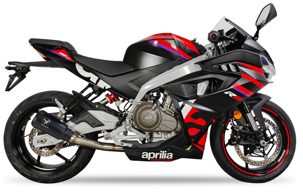 Ixrace MK2 Black Exhaust System | Aprilia RS 457 2024-26