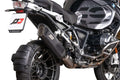 QD Tourance Black Titanium slip-on exhaust silencer with carbon fibre end cap for BMW R1250GS 2018-2024