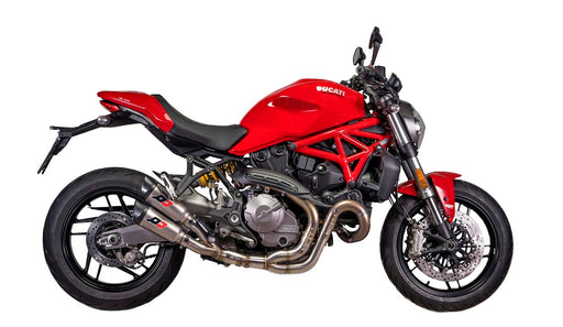 QD Twin Gunshot Silencer - Ducati Monster 821 2018-21 - Motorcycle Performance Store 