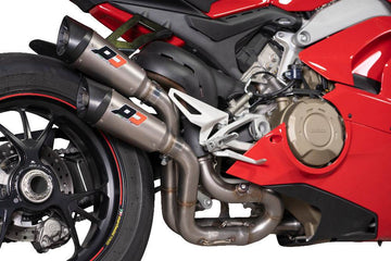 QD 3/4 Twin Titanium Full System Ducati Panigale V4 (R/S) 2018-24 - Motorcycle Performance Store