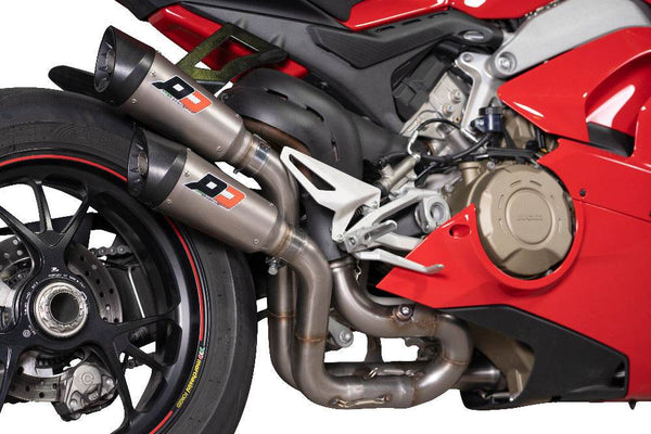 QD 3/4 Twin Titanium Full System Ducati Panigale V4 (R/S) 2018-24 - Motorcycle Performance Store