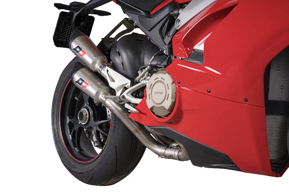 QD 3/4 Twin Titanium Full System Ducati Panigale V4 (R/S) 2018-24 - Motorcycle Performance Store