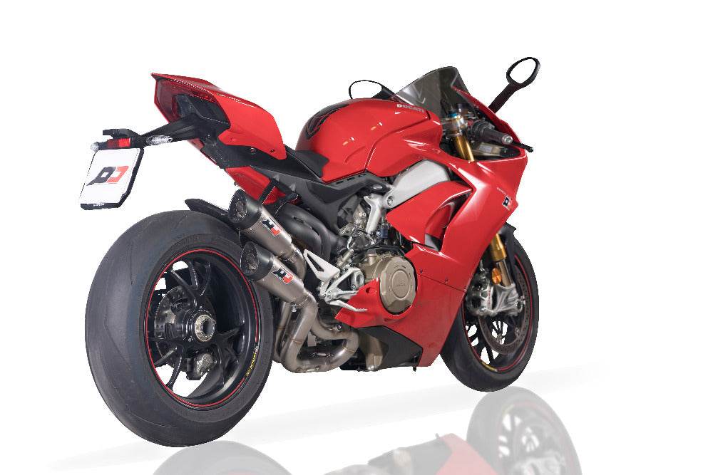 QD 3/4 Twin Titanium Full System Ducati Panigale V4 (R/S) 2018-24 - Motorcycle Performance Store