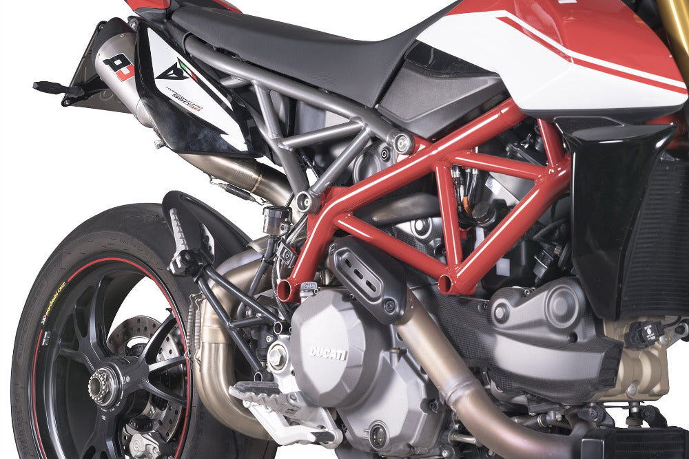 QD Twin Titanium Underseat Silencers for the Ducati Hypermotard 950_2