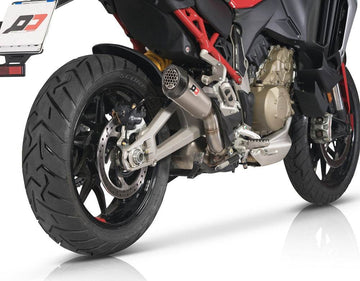 QD Gunshot Titanium Silencer Ducati Multistrada V4 / S 2021-24 - Motorcycle Performance Store