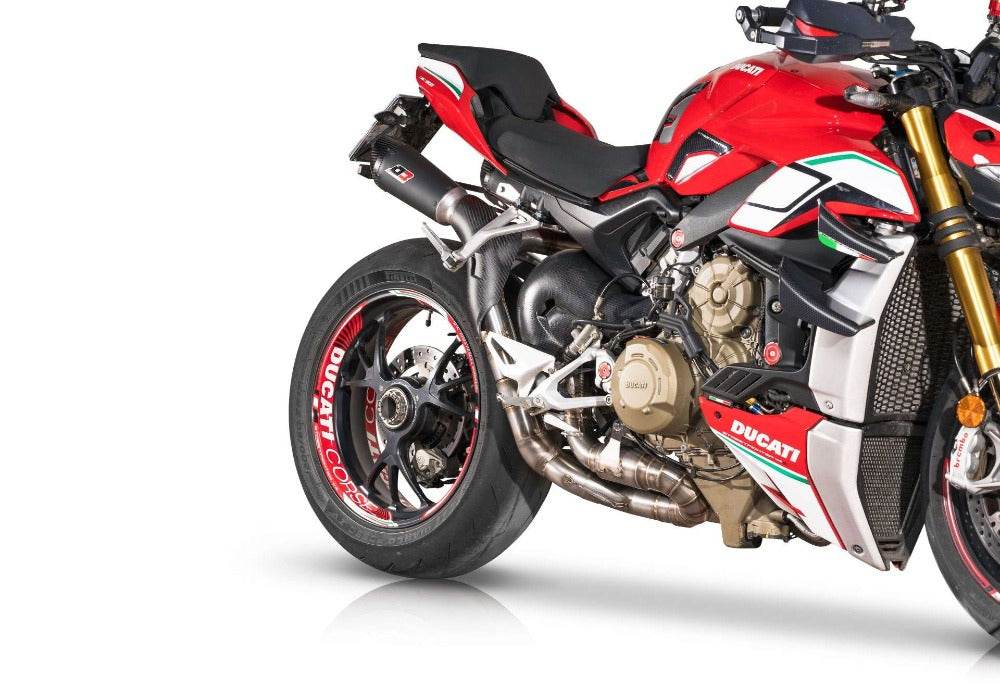 QD Black Underseat Exhaust System Ducati Streetfighter V4 / S 2021-24 - Motorcycle Performance Store