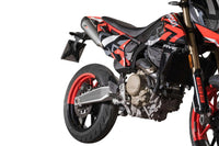 QD twin titanium Tri Cone underseat silencers for Ducati Hypermotard 698 Euro 5+ exhaust system 2024-2026