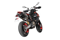QD twin titanium Tri Cone underseat silencers for Ducati Hypermotard 698 Euro 5+ exhaust system 2024-2026