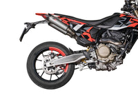 QD twin titanium Tri Cone underseat silencers for Ducati Hypermotard 698 Euro 5+ exhaust system 2024-2026