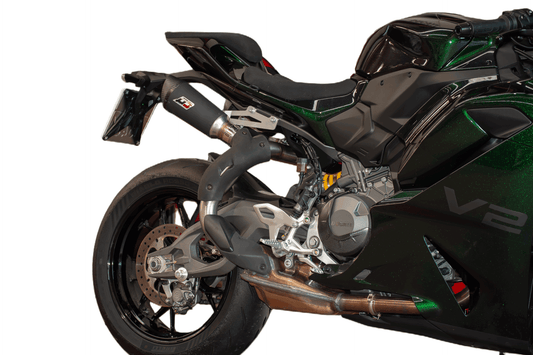 QD Dark Matter Twin Underseat Silencers Ducati Panigale V2 2025
