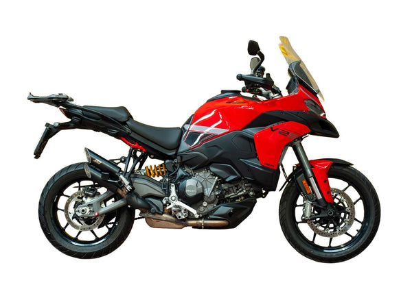 QD Power Gun black slip-on silencer Ducati Multistrada V2 2025-2026 GP style Euro 5 plus exhaust_1