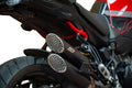 QD Power Gun Black ceramic coated slip-on silencer for Ducati Multistrada V2 Euro 5 plus approved exhaust