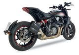 Ixrace M2 Black Twin Silencers Indian FTR 1200 / S 2022-23 - Motorcycle Performance Store