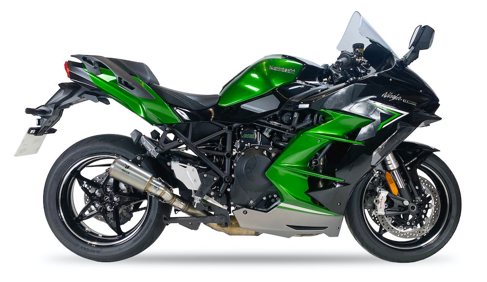 Ixrace MK2 Inox Silencer on the Kawasaki Ninja H2