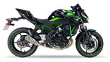 Ixrace Mk2 Inox Exhaust System installed on a Kawasaki Z650 2023 to 2025