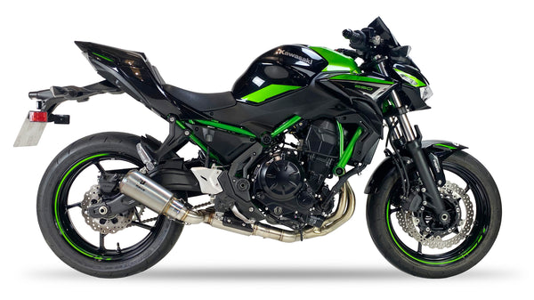 Ixrace Mk2 Inox Exhaust System installed on a Kawasaki Z650 2023 to 2025