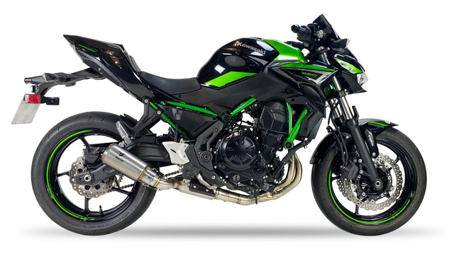 Ixrace Mk2 Inox Exhaust System installed on a Kawasaki Z650 2023 to 2025