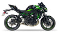 Ixrace MK2 Black Exhaust System installed on a Kawasaki Z650 2023 to 2025