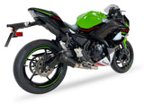 Ixrace MK2 Black Exhaust System installed on a Kawasaki Ninja 650 2023 to 2025_1
