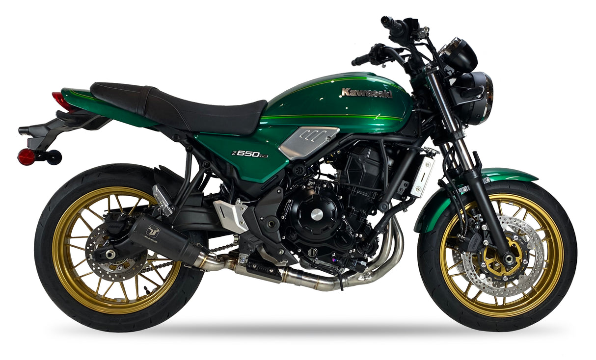 Ixrace MK2 Black Exhaust System installed on a Kawasaki Z650 RS 2024-25