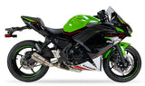 Ixrace MK2 Inox Exhaust System installed on a Kawasaki Ninja 650 2023 to 2025