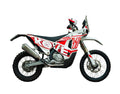 QD X-Treme racing half exhaust system with stainless steel silencer for Kove 450 Rally and Rally X