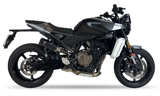 IXRACE MK2 Black slip-on exhaust silencer for Husqvarna Vitpilen 801 2024-2025 with GP Moto-style outlet