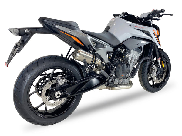 IXRACE MK2 Inox stainless steel slip-on exhaust silencer for KTM Duke 790 2023-2026 with GP Moto-style outlet_1