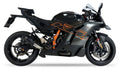 IXRACE MK2 Black Silencer for KTM RC 990 (R) with MotoGP-style outlet and stainless steel link pipe