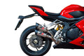 QD Twin Gunshot titanium silencers with magnesium end caps for QJ Motor 921 RR road legal exhaust system