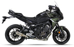 Ixrace MK2 Inox stainless steel full exhaust system installed on Yamaha MT-09 Tracer 2013-2020