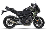 Ixrace MK2 Inox stainless steel full exhaust system installed on Yamaha MT-09 Tracer 2013-2020