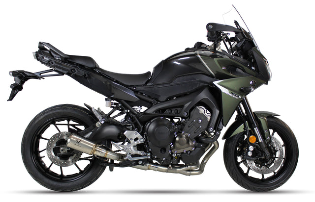 Ixrace MK2 Inox stainless steel full exhaust system installed on Yamaha MT-09 Tracer 2013-2020