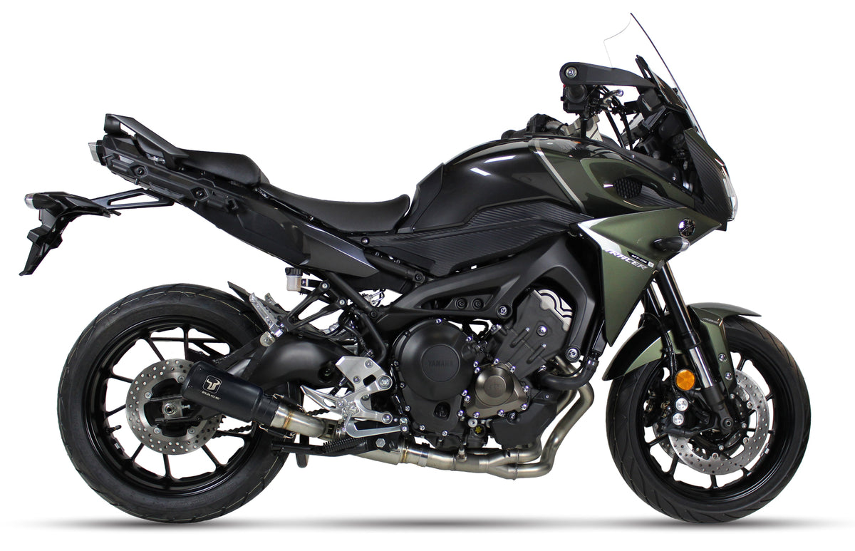 IXRACE M2 Black full exhaust system fitted to Yamaha MT-09 Tracer 2013-2020