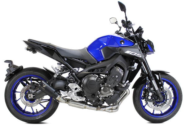 IXRACE M2 Black full exhaust system fitted to Yamaha MT-09 2013-2020