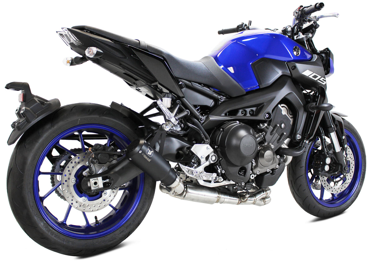 IXRACE M2 Black full exhaust system fitted to Yamaha MT-09 2013-2020_1