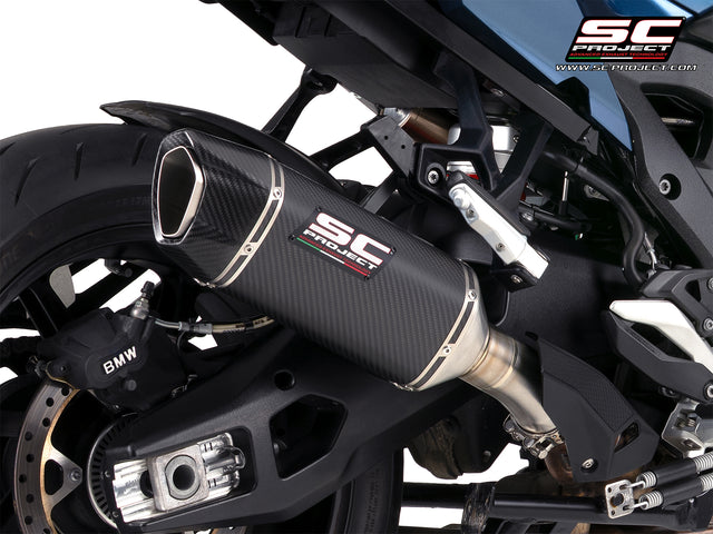 SC Project SC1-X carbon silencer for BMW S1000XR 2024-2026 Euro 5 plus homologated exhaust with carbon fibre body