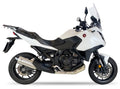 Ixrace Desert stainless steel silencer Honda NT1100 2022-2026 Euro 5 exhaust with carbon outlet compatible with OE panniers