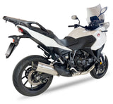 Ixrace Desert stainless steel silencer Honda NT1100 2022-2026 Euro 5 exhaust with carbon outlet compatible with OE panniers_2