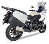 Ixrace Desert stainless steel silencer Honda NT1100 2022-2026 Euro 5 exhaust with carbon outlet compatible with OE panniers_3