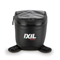 IXIL 5 litre waterproof motorcycle tank bag black TPU with transparent phone pocket and magnetic mounting system