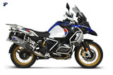 Termignoni titanium silencer tungsten finish fitted to BMW R1250GS Adventure 2019–2023 carbon heat shield exhaust_2